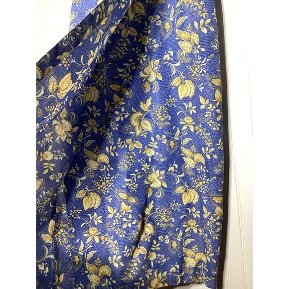 River Ridge Trading Co Maxi Shirt Size 8 Blue Yellow Flowers - Picture 6 of 8